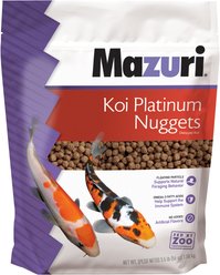 Mazuri Koi Platinum Nuggets for Fish 6-12 Inches Food, 3.5-lb bag