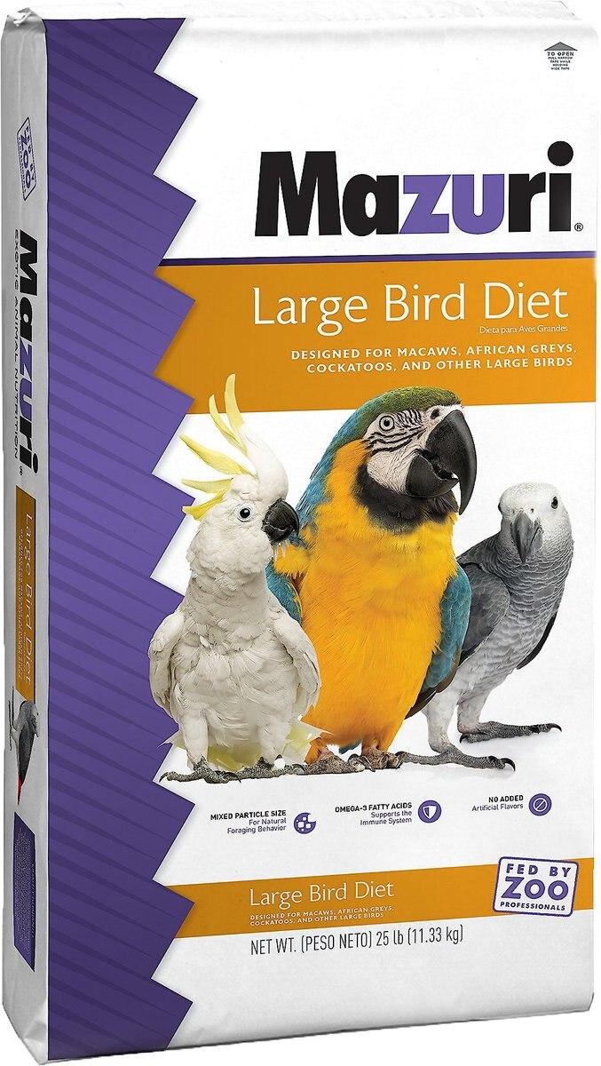 MAZURI Large Bird Food, 25lb bag