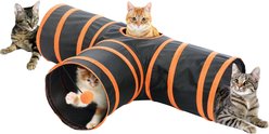 Etna 3 Way Cat Tunnel, Black & Orange slide 2 of 3