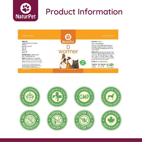 Holistic Blend My Healthy Pet TCW Natural Wormer for Dogs & Cats