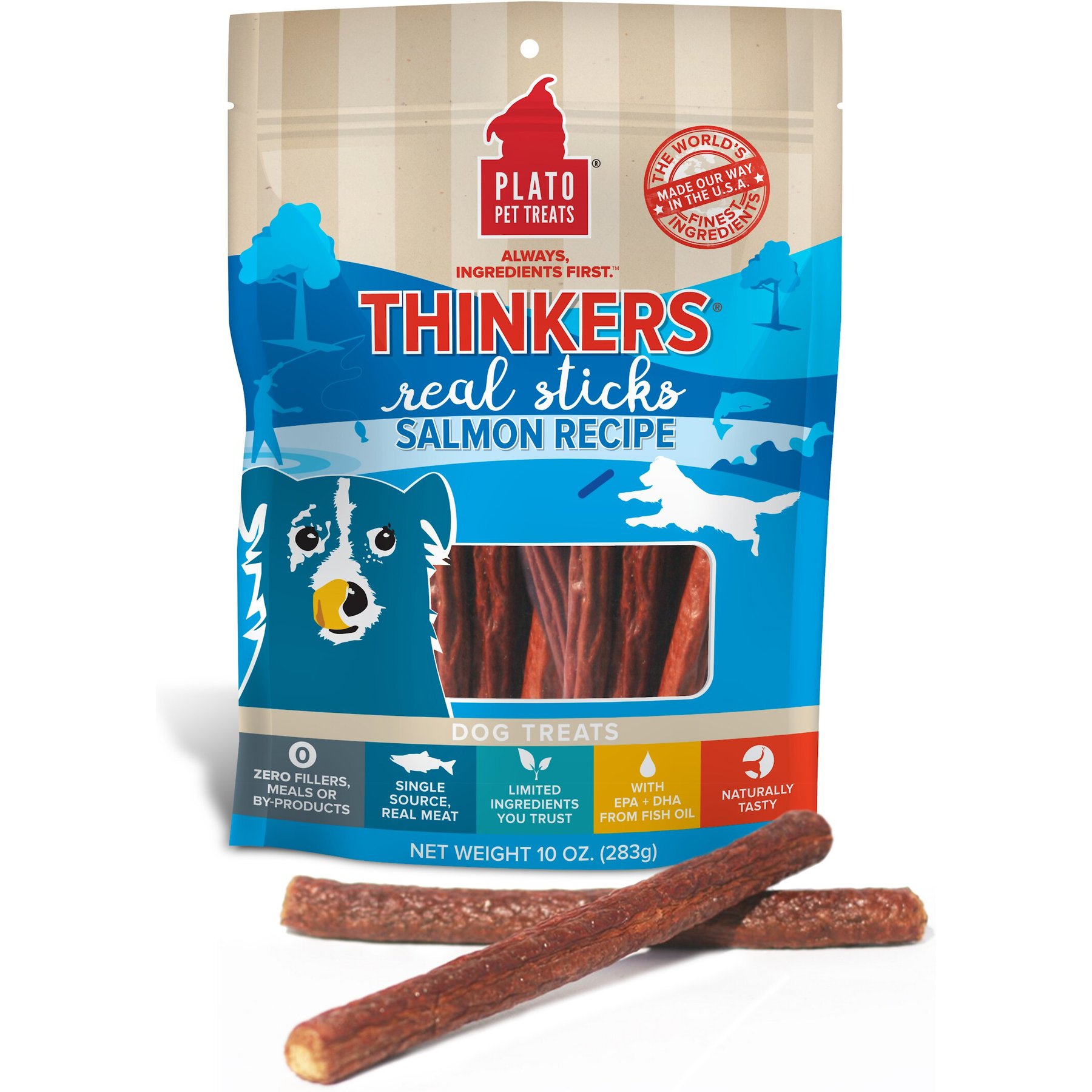 Keep'Em Busy Chicken & Apple Meat Sticks for Larger Toys - Plato Pet Treats