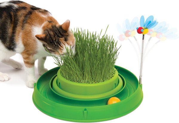 Catit Play Interactive Grass Circuit Ball Cat Toy slide 1 of 2