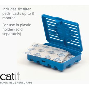 Catit Magic Blue Odor Reducing Refill Cat Litter Pad, 6 count