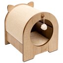 Vesper Minou 15.94-in Modern Cat Scratcher with Toy, Oak