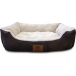 American Kennel Club AKC Chevron Bolster Cat & Dog Bed
