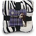 American Kennel Club AKC Animal Print Fleece Dog & Cat Blanket, Zebra