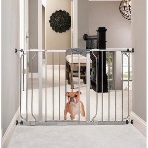 Regalo Easy Step Extra Wide Dog Gate, 49-in, Platinum