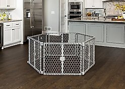 Regalo Pet Products 2-in-1 Play Yard & Safety Dog Gate, Gray