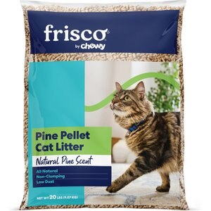 Frisco Pine Pellet Unscented Non-Clumping Wood Cat Litter, 20-lb bag