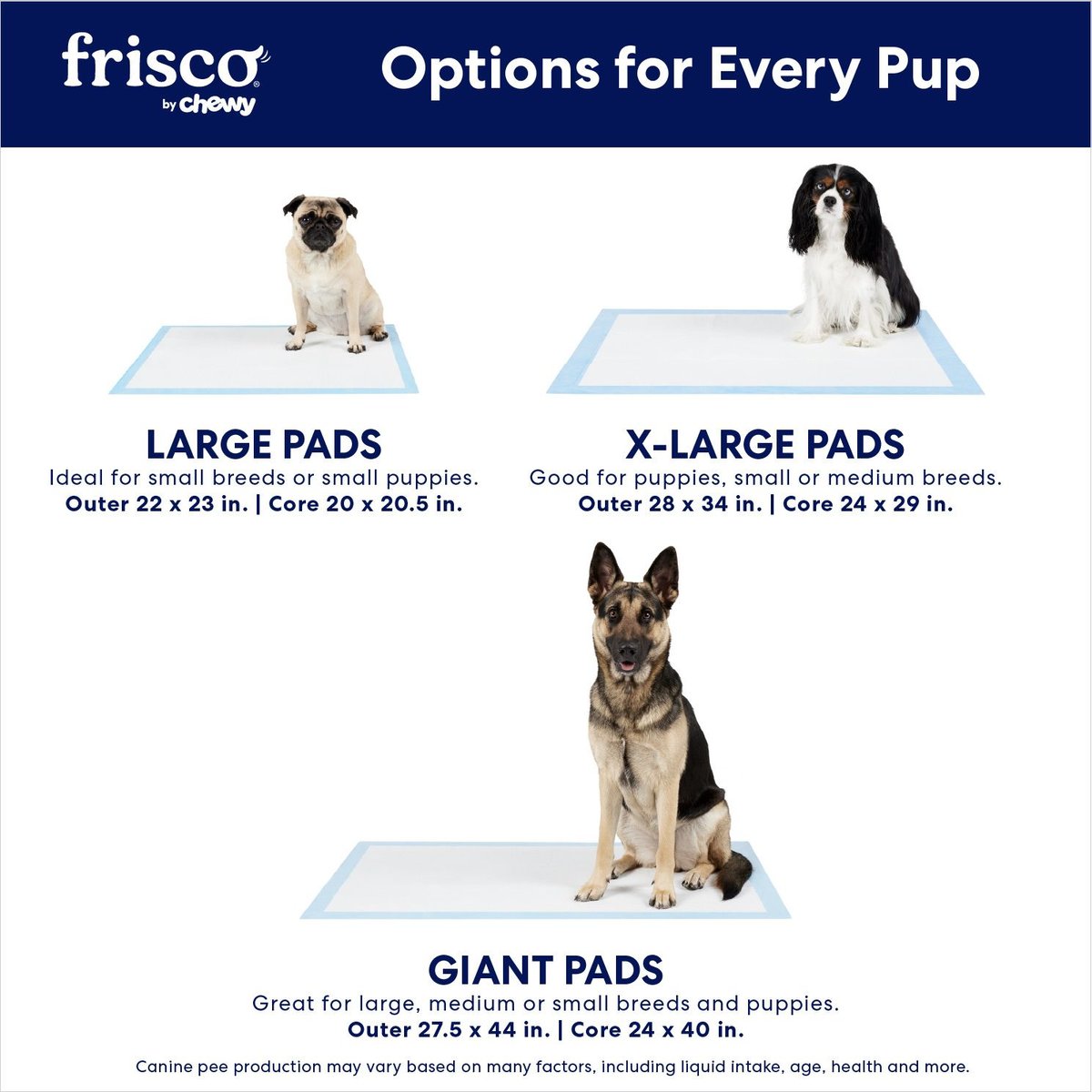 FRISCO Large Premium Dog Training & Potty Pads, 22 x 23-in, Scented, 150  count 