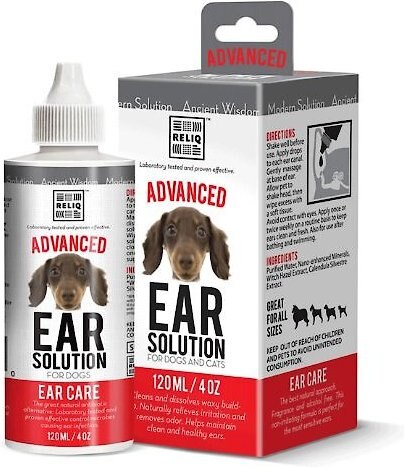 RELIQ Advanced Dog & Cat Ear Solution, 4-oz bottle