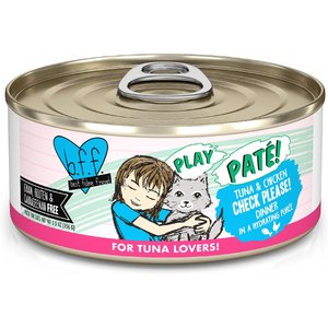 BFF Play Pate Lovers Tuna & Chicken Check Please Wet Cat Food, 5.5-oz can, pack of 8