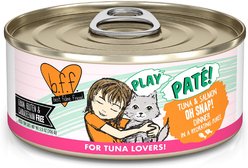 BFF Play Pate Lovers Tuna & Salmon Oh Snap Wet Cat Food, 5.5-oz can, pack of 8