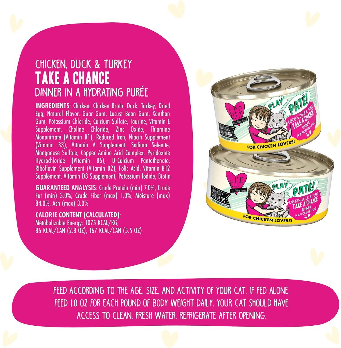 BFF Play Pate Lovers Chicken, Duck & Turkey Take a Chance Wet Cat Food 
