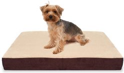 KOPEKS Waterproof Orthopedic Pillow Dog Bed with Removable Cover, Brown, Small