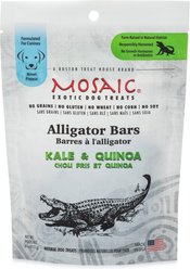 Mosaic Alligator Bars Kale & Quinoa Exotic Dog Treats, 4-oz pouch slide 1 of 3