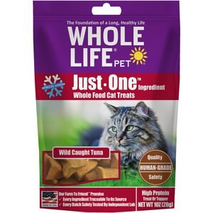 Whole Life Just One Ingredient Pure Tuna Fillet Grain-Free Freeze-Dried Cat Treats, 1-oz bag