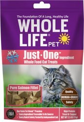Whole Life Just One Ingredient Pure Salmon Fillet Grain-Free Freeze-Dried Cat Treats, 2.5-oz bag slide 1 of 6