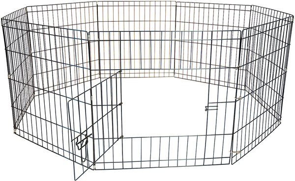 Iconic Pet 8-Panel Portable Foldable Wire Dog Pen, 24-in slide 1 of 3