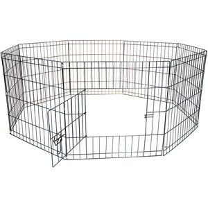 Iconic Pet 8-Panel Portable Foldable Wire Dog Pen, 24-in