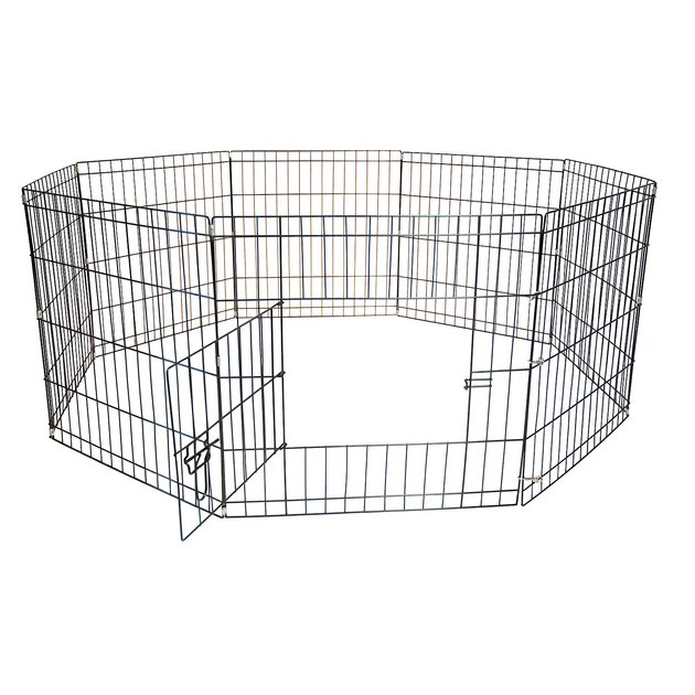 ICONIC PET 8-Panel Portable Foldable Wire Dog Pen, 24-in - Chewy.com