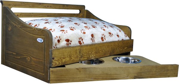Iconic Pet Wooden Feeder Dog Bed