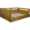Show in main carousel: Iconic Pet Sassy Paws Wooden Sofa Cat & Dog Bed with Removable Cover, Rustic Brown, Medium slide 3 of 9