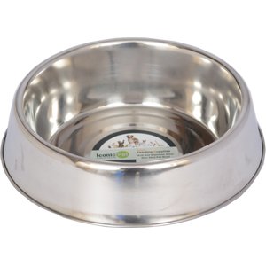 Iconic Pet Anti-Ant Stainless Steel Non-Skid Dog & Cat Bowl, 24-oz