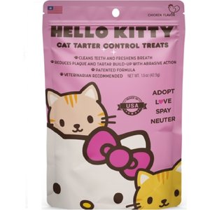 Team Treatz Hello Kitty Tartar Control Chicken Flavor Cat Treats, 1.5-oz bag