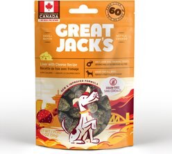 Great Jack's Big Bitz Liver & Cheese Recipe Grain-Free Dog Treats, 2-oz bag