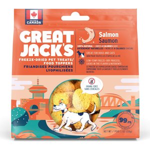 Great Jack's Freeze-Dried Salmon Dog Treats, 1-oz bag