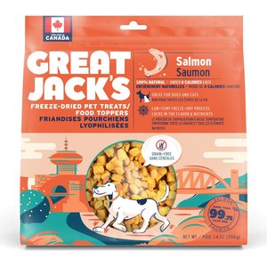 Great Jack's Freeze-Dried Raw Salmon Dog Treats, 14-oz bag