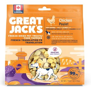 Great Jack's Freeze-Dried Raw Chicken Dog Treats, 7-oz bag
