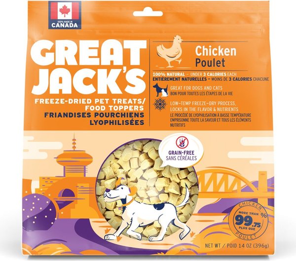 Great Jack's Freeze-Dried Chicken Dog Treats, 14-oz bag slide 1 of 7