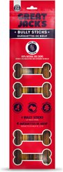 Great Jack's USA Made Bully Sticks Dog Treats, 12-in, 4 count