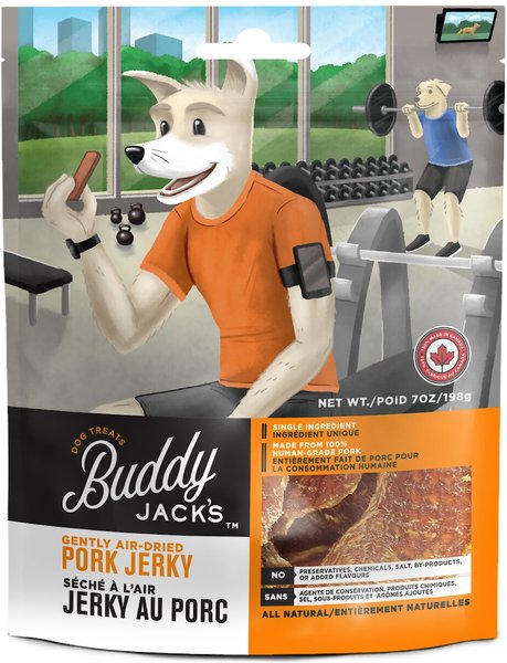 Buddy Jack's Pork Jerky Human-Grade Dog Treats, 7-oz bag slide 1 of 6
