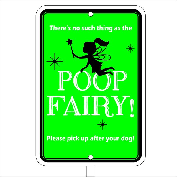 Imagine This Company "Poop Fairy" Garden Sign, Mini slide 1 of 5