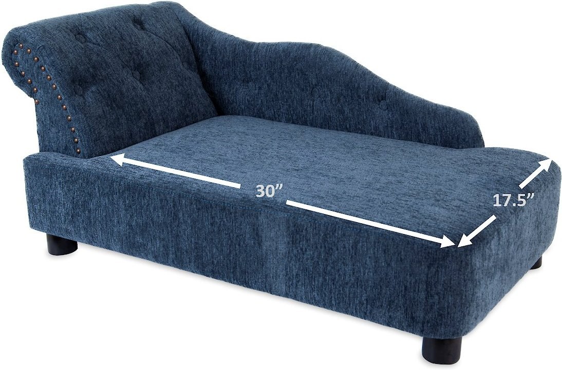 LA-Z-BOY Chaise Furniture Sofa Dog Bed, Blue, 40-in - Chewy.com