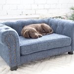 Out of Stock - LA-Z-BOY Furniture Sofa Dog Bed, Blue - Chewy.com