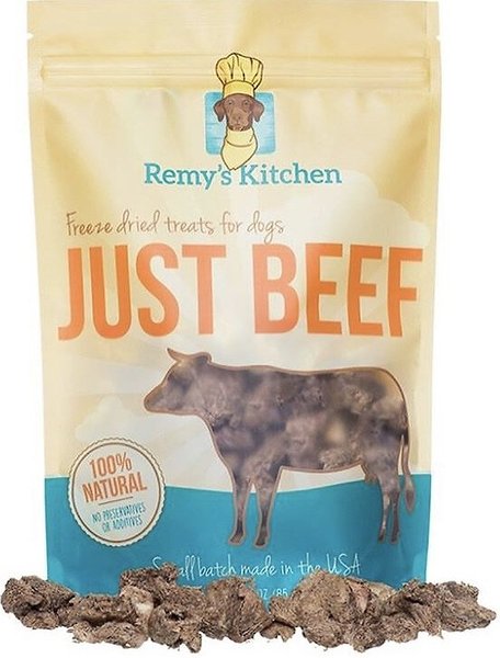 Remy's Kitchen Just Beef Flavor Freeze-Dried Dog Treats, 3-oz bag slide 1 of 2