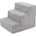 Best Pet Supplies Corduroy & Foam Cat & Dog Stairs, Gray, Small