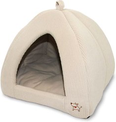 Best Pet Supplies Linen Tent Covered Cat & Dog Bed, Beige, X-Large slide 1 of 6