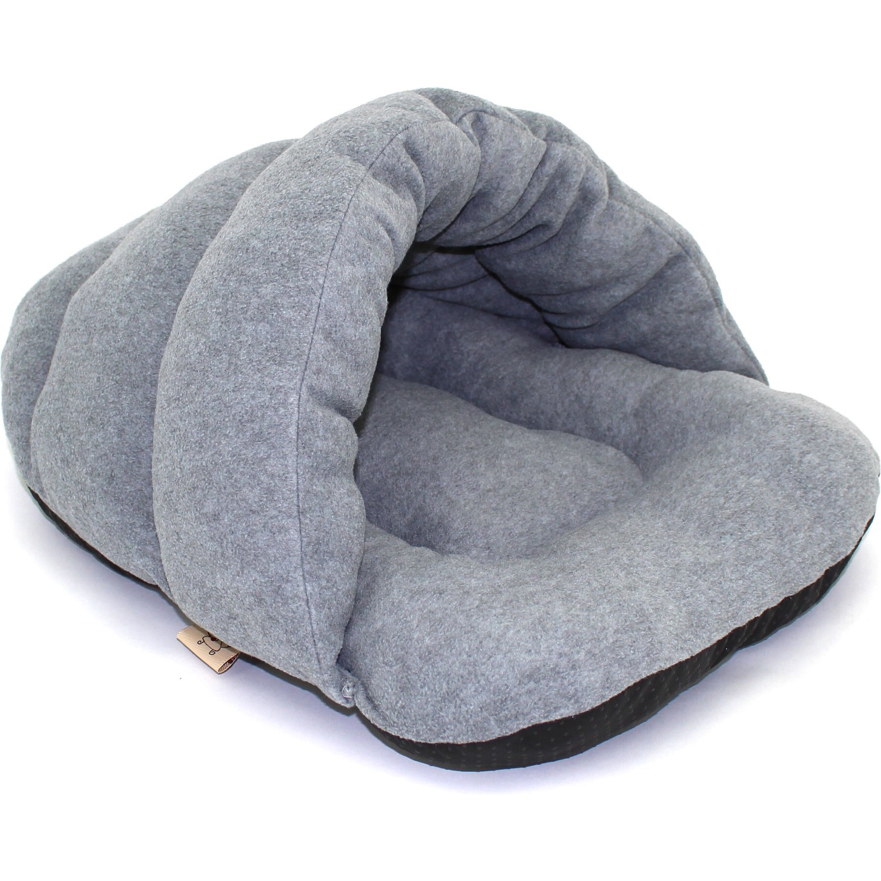 Discontinued BEST PET SUPPLIES Cat Cuddler Dark Gray Plush Cat Bed, Gray