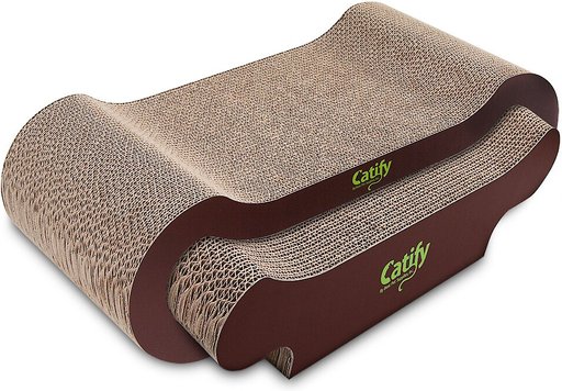 Best Pet Supplies Catify Lounger Cardboard Catnip Scratcher Cat Toy