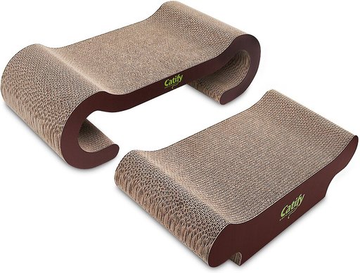 Best Pet Supplies Catify Lounger Cardboard Catnip Scratcher Cat Toy