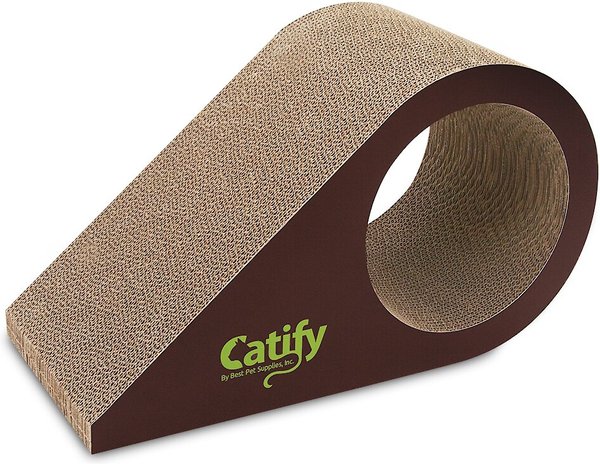 Best Pet Supplies Catify Droplet Cardboard Catnip Scratcher Cat Toy slide 1 of 6