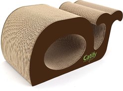 Best Pet Supplies Catify Whale Shape Cardboard Catnip Scratcher Cat Toy