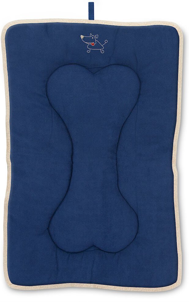 BEST PET SUPPLIES Heavy Duty Dog Crate Mat, Navy Blue, Large