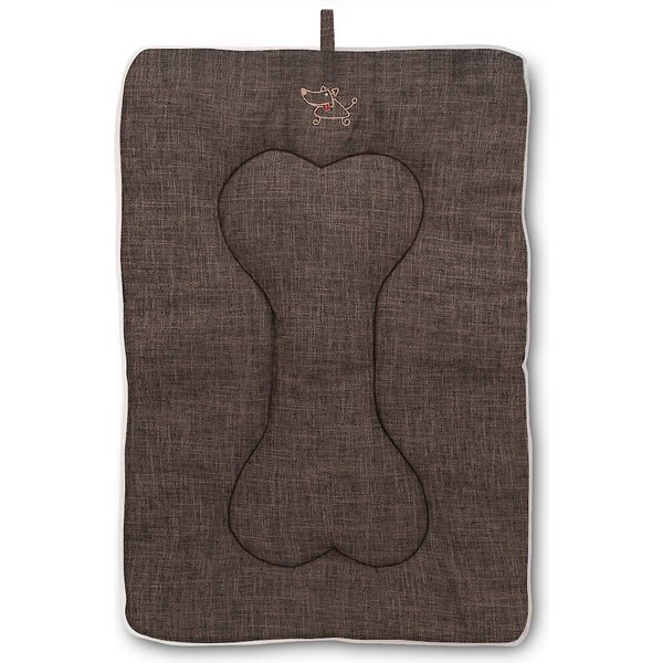 BEST PET SUPPLIES Heavy Duty Dog Crate Mat, Brown Linen, Large