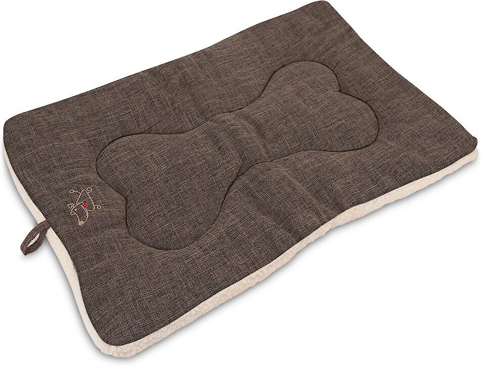 BEST PET SUPPLIES Heavy Duty Dog Crate Mat, Brown Linen, Large